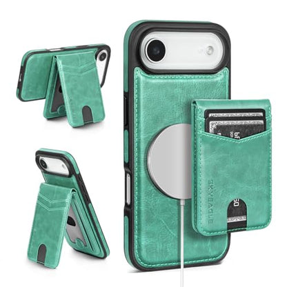 SkyEagle Compatible with MagSafe iPhone 17 Air Wallet Case,Blue Green - color: Blue Green, size: iPhone 17 Air - 6.5"