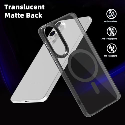 Lunivop for Samsung Galaxy s25 Edge Case Hard [Compatible with Magsafe Wireless Charging] Yellowing Resistant Magnetic Cover Clear para S 25 Edge 6.7 '' 5G 2025 Rugged Best Phone Cases Black - color: Black, size: Compatible with Samsung Galaxy S25 Edge