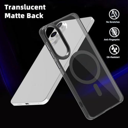Lunivop for Samsung Galaxy s25 Edge Case Hard [Compatible with Magsafe Wireless Charging] Yellowing Resistant Magnetic Cover Clear para S 25 Edge 6.7 '' 5G 2025 Rugged Best Phone Cases Black - color: Black, size: Compatible with Samsung Galaxy S25 Edge