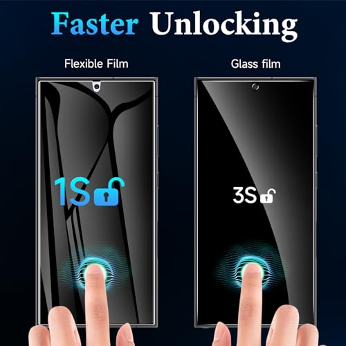 LYWHL 2 Pack for Samsung Galaxy S24 Ultra Privacy Screen Protector, Anti-Spy Flexible Hydrogel Film, Sensitive Touch & Fingerprint Unlock, Durable Anti-Scratch Shock-Resistant Full Coverage - size: Samsung Galaxy S24 Ultra