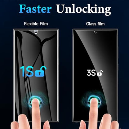 LYWHL 2 Pack for Samsung Galaxy S24 Ultra Privacy Screen Protector, Anti-Spy Flexible Hydrogel Film, Sensitive Touch & Fingerprint Unlock, Durable Anti-Scratch Shock-Resistant Full Coverage - size: Samsung Galaxy S24 Ultra