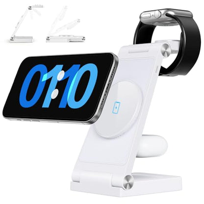 2026 Traveling Wireless Mag-Safe Fast Charging Station - color: White