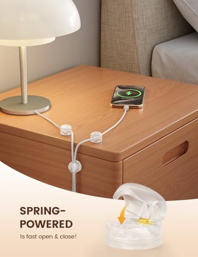 Lamicall Clear Cable Clips & Phone Stand
