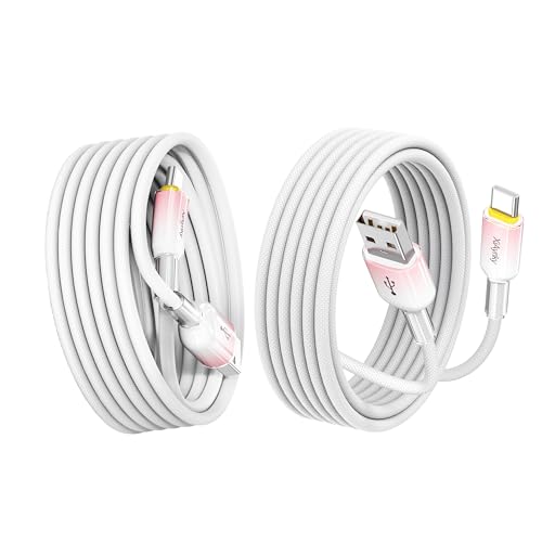 Pink USB A to USB C Cable 6FT 2-Pack, 60W Fast Charging, 480Mbps Data - color: Pink Gradient, size: 6FT