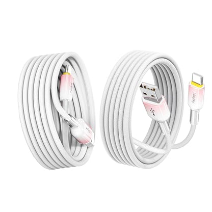Pink USB A to USB C Cable 6FT 2-Pack, 60W Fast Charging, 480Mbps Data - color: Pink Gradient, size: 6FT