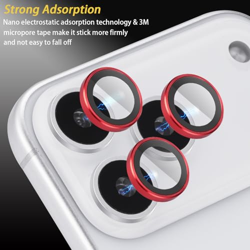 Camera Lens Protector for iPhone 17 Pro/17 Pro Max, Red - color: Red