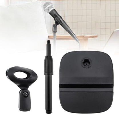 RTNLIT Desktop Mic Stand with Phone Holder, 5/8" to 3/8" Screw Adapter