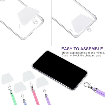 Weewooday 4 Pcs Phone Lanyard Crossbody Phone Strap, Solid Color Series - color: Solid Color Series