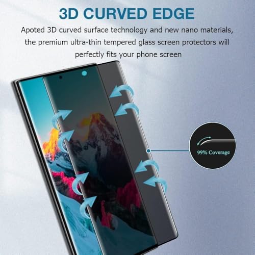 3 Pack Privacy Screen Protector for Samsung Galaxy Note 20, Anti-Scratch Anti-Spy Tempered Glass Protective Film for Samsung Galaxy Note20 - size: Galaxy Note 20
