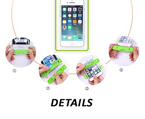 Kool Fluoresent Waterproof Phone Case, Pack of 2 IPX8 Cellphone Pouch Bag for iPhone X, 8, 7, 6 Plus, SE, Huawei Mate 9, Samsung S9+ S9 S8+ LG V20 HTC, Snowproof Dirtproof Outdoor (Yellow+Pink)