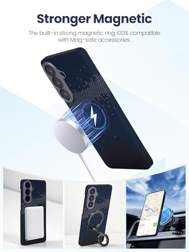 Magnetic Ultra Thin 600D Aramid Fiber Case for Samsung Galaxy S26 Plus | Woven Aramid Fiber, ultra-thin Caseless Feel, compatible with MagSafe,wireless charging friendly, slim fit,Star River - color: Star River