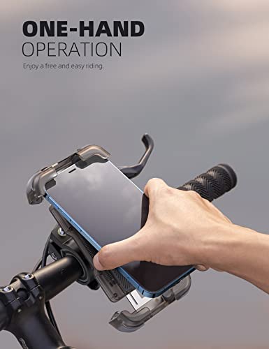 Bike Phone Mount Holder - Motorcycle Adjustable Clamp for 4.7-6.8" iPhone - color: Transparent