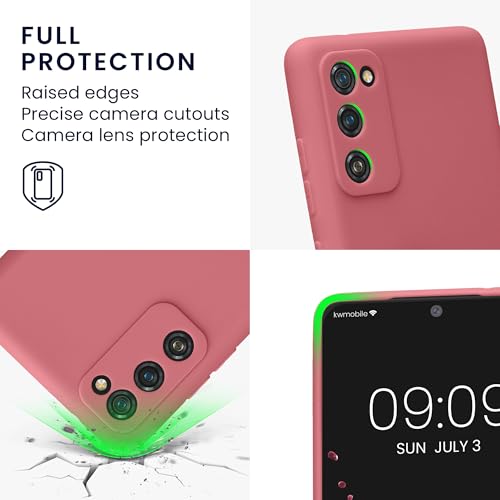 kwmobile Case Compatible with Samsung Galaxy S20 FE Case - Protective Slim TPU Phone Cover - Soft Matte Finish - Dark Rose - color: Dark Rose, size: Galaxy S20 FE
