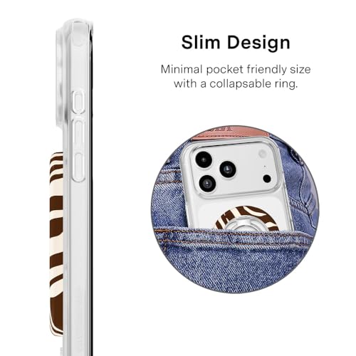 VELVET CAVIAR Compatible with MagSafe Phone Grip - color: Coco Zebra