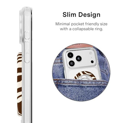 VELVET CAVIAR Compatible with MagSafe Phone Grip - color: Coco Zebra