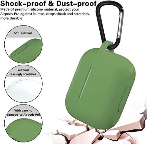 Lerobo for AirPods Pro 2 Case with Keychain, Olive Green - color: Olive Green