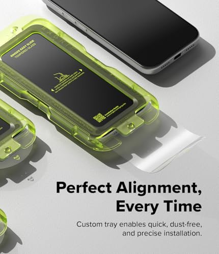 Ringke for iPhone 17 Pro Screen Protector [Easy Slide, 2 Pack] | Easy Installation with Alignment Tool, Case Friendly Premium 9H Hardness Tempered Glass - size: iPhone 17 Pro