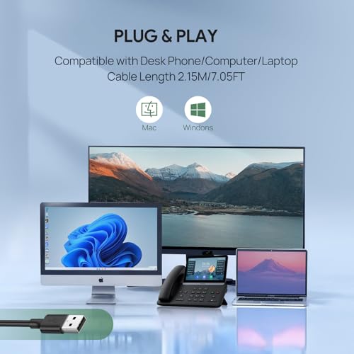 Yealink UH42 USB-C/A Wired Headset,AI Noise Cancelling Mic,in-Line Controls - color: Dual-Ear (UC), size: USB-C/A