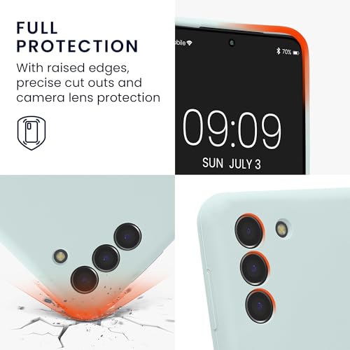 kwmobile Case Compatible with Samsung Galaxy S21 Case - Slim TPU Silicone Phone Cover - Soft Touch Finish - Cool Mint - color: Cool Mint, size: Galaxy S21