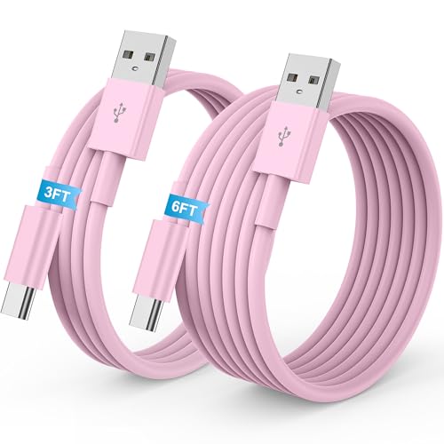 LDHTY CarPlay Charging Cable, USB A to USB C Cable, 2-Pack [3FT+6FT] Pink - color: Pink, size: 3ft+6ft