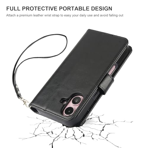Bocasal for MagSafe Wallet Case Card Holder for iPhone 16, Black - color: Black for MagSafe