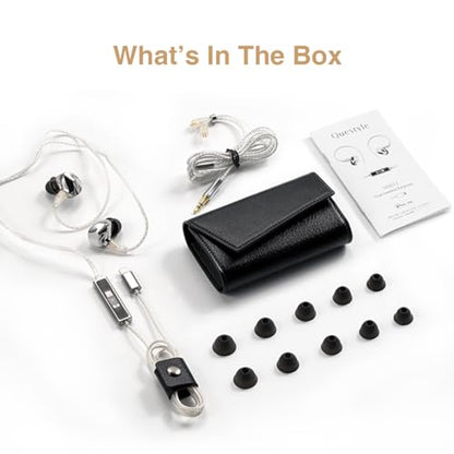 Questyle NHB12 Wired Earbud for iPhone with Headphone Amps [Apple MFi Certified] True Lossless in-Ear Earphones with Lightning Connector 192kHz Hi-Res Music IEM HiFi Stereo Audiophile Ear Buds