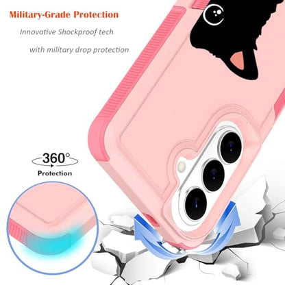 for Samsung Galaxy S26 5G Case: Cute Flowers Floral Design for Girls Women Slim Soft TPU Bumper Shockproof Silicone Cell Phone Cover (Cat Ear) - color: Fun Cat Ear