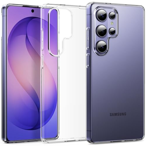 Compatible with Samsung Galaxy S26 Ultra Case, Ultra [Slim Thin] Flexible Clear TPU [Scratch-Resistant] Gel Rubber Soft Skin Silicone Protective Phone Case Cover for Galaxy S26 Ultra (Clear) - size: S26 Ultra