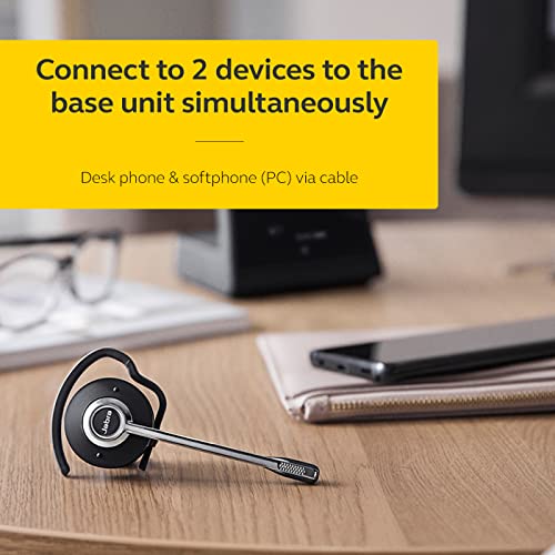 Jabra Engage 65 SE (Second Edition) Wireless Headset, Convertible – Telephone Headset with Industry-Leading Wireless Performance, Advanced Noise-Cancelling Microphone, All Day Battery Life - Black - style: Convertible