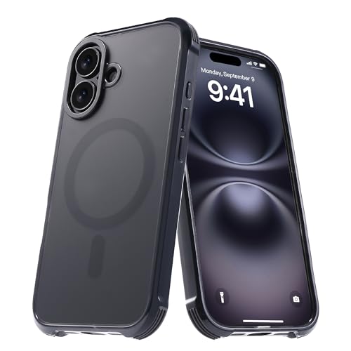 Tigowos Bumper Case for iPhone 16 Case Fits MagSafe 16FT Drop Resistant Anti-Yellowing Back Cover Shockproof Slim Fit for iPhone 16 Phone Case 6.1 inch，Black - color: Black Bumper, size: iPhone 16-6.1 inch