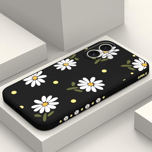 LEECG for iPhone 17 Case, Flower Protective Bumper Slim Soft Phone Cover for iPhone 17 6.3 inch, Daisy Black - color: Daisy Black, size: for iPhone 17