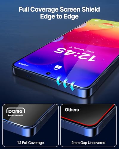 DOME GLASS Whitestone Compatible with Galaxy S26 Ultra, Full Coverage UV Tempered Glass Screen Protector with LOCA Adhesive [2 Pack]