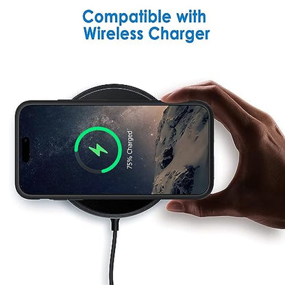 Battery Case for iPhone 15, 10000mAh High Capacity Rechargeable Portable Protective Extended Charger Case Wireless Charging Compatible with iPhone 15 (6.1 inch) Charging Case & Carplay (Black) - size: iPhone 15