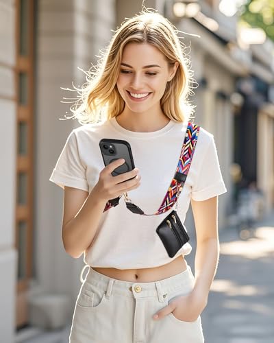 EPSUNORISE Clip and Go Strap for Phone with Wallet Crossbody - color: Blue