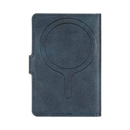 Ultra-Thin Magnetic Wallet and Card Holder (Blue) | Compatible with All Magnetic Protective Case,Premium PU leather, stand function, 6 card slots; Fits iPhone17/16/15/14series - color: Blue