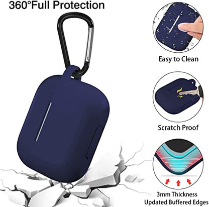 Lerobo for AirPod Pro Case, Soft Silicone Cover with Keychain, Navy Blue - color: Navy Blue