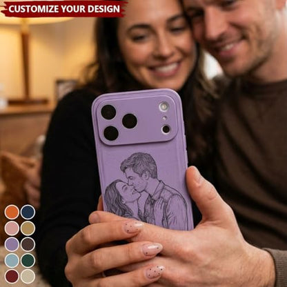 Custom Photo Phone Case Couple Gift for Her Gift for Him - Personalized Phone Case, Custom Picture Cover, Romantic, Matching Couple Accessory, Photo Keepsake Multicolor