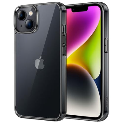 JETech Case for iPhone 14 Plus 6.7-Inch, Non-Yellowing Shockproof Phone Bumper Cover, Anti-Scratch Clear Back (Black) - color: Black, size: iPhone 14 Plus