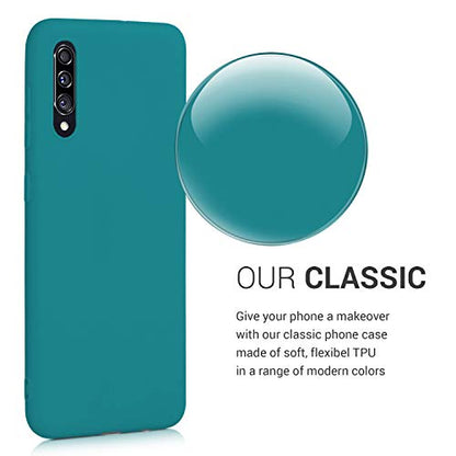 kwmobile Case Compatible with Samsung Galaxy A30s Case - Soft Slim Protective TPU Silicone Cover - Teal Matte - color: teal matte