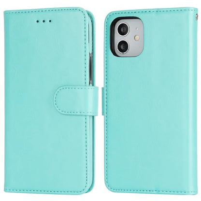 Bocasal Detachable Wallet Case Card Holder for iPhone 12/12 Pro, Light Blue | Kickstand Card Slots Holder PU Leather Magnetic Shockproof Wrist Strap Removable Flip Protective Cover 6.1 inch - color: Light Blue