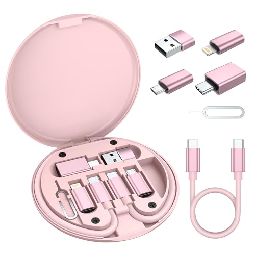 Elebase for iPhone Duo 18 Pro USB Charging Adapter Kit,Multi USB C Adaptor - color: Pink