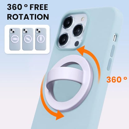 Magnetic Silicone Ring Grip Phone Holder, Loop Grip Phone Holder，Phone Grip - color: Purple
