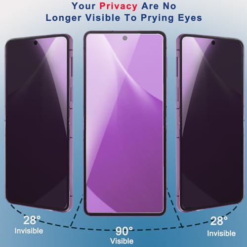 2 Sets Privacy Screen Protector for Samsung Galaxy Z Flip 5 6.7" - size: Samsung Galaxy Z Flip 5