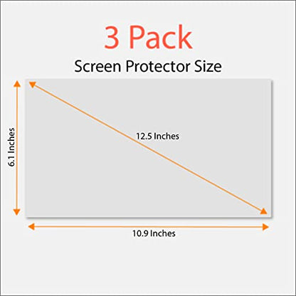 Anti-Glare and Anti Finger Print Screen Protector (3 Pack) for 12.5 Inches Laptop - color: 12.5" Screen Protector