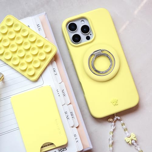 VELVET CAVIAR Compatible with MagSafe Phone Grip - color: Butter Yellow