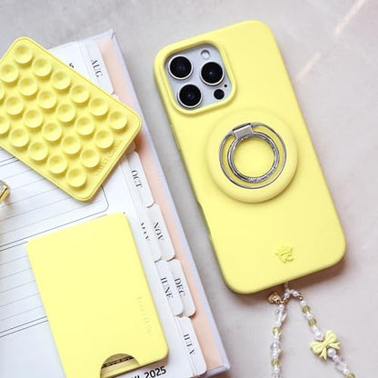 VELVET CAVIAR Compatible with MagSafe Phone Grip - color: Butter Yellow
