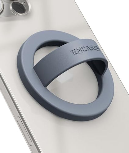 Encased Magnetic Phone Grip Holder (Compatible with MagSafe) Thin Silicone Finger Loop Ring for iPhone (Stormwash Blue) - color: Stormwash Blue