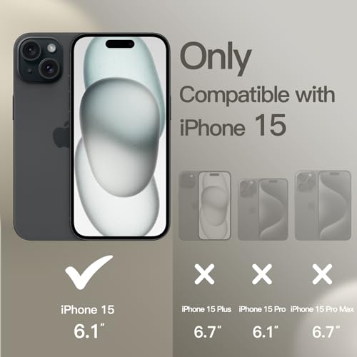 JETech Silicone Case for iPhone 15, Clay | Silky Soft Touch, Shockproof Protection, Scratch Resistant, Microfiber Lining - color: Clay, size: iPhone 15