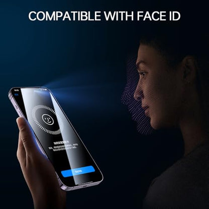 2 Packing Privacy Screen Protector for iPhone 14 Pro Max, Bubble-and-Dust-Free iPhone Anti-SPY Tempered screen protector privacy glass, Durable and Drop-Proof with 9H Hardness, Easy Installation