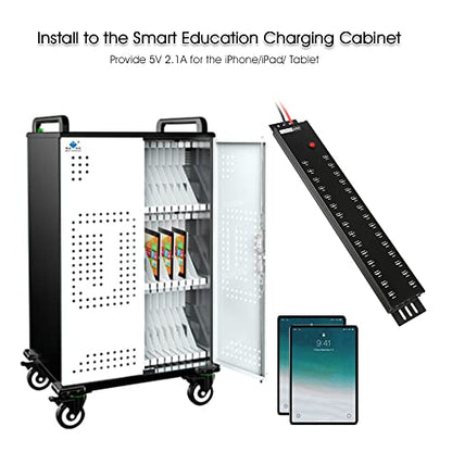 A-812 30-Port USB 2.0 Hub, 300W, 30-Device Charge & Sync